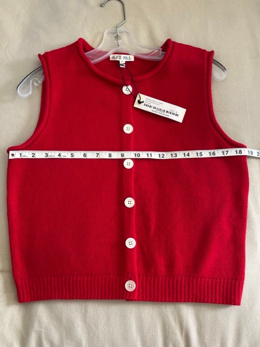 NEW Alex Mill Bridget Sweater Vest Cotton Knit - Picture 4 of 6